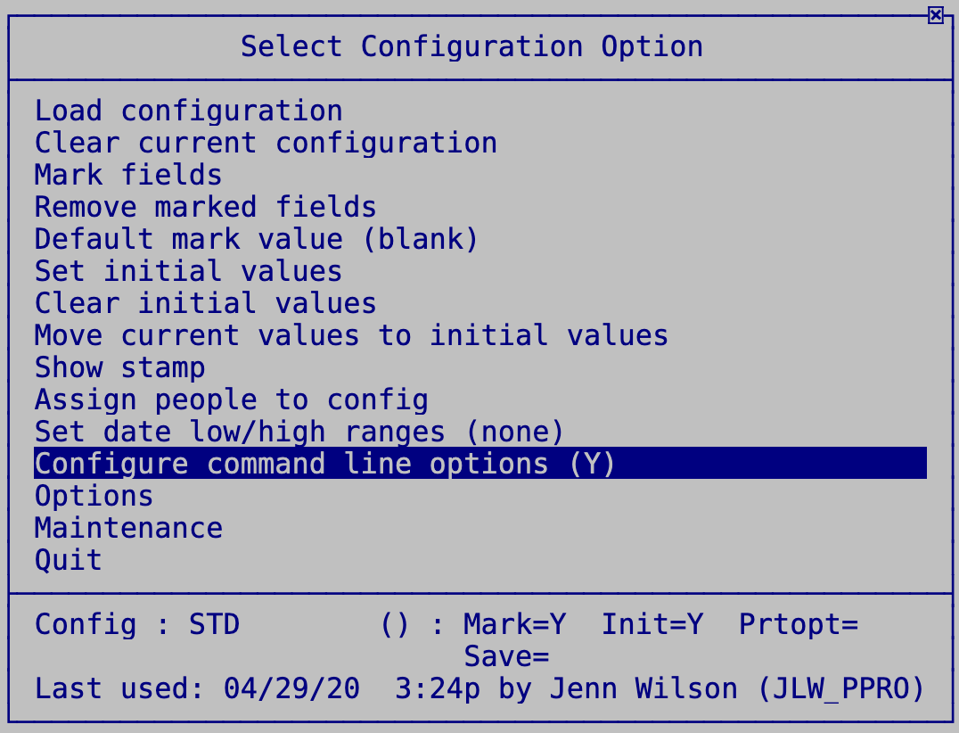 Basic Config Show Choose