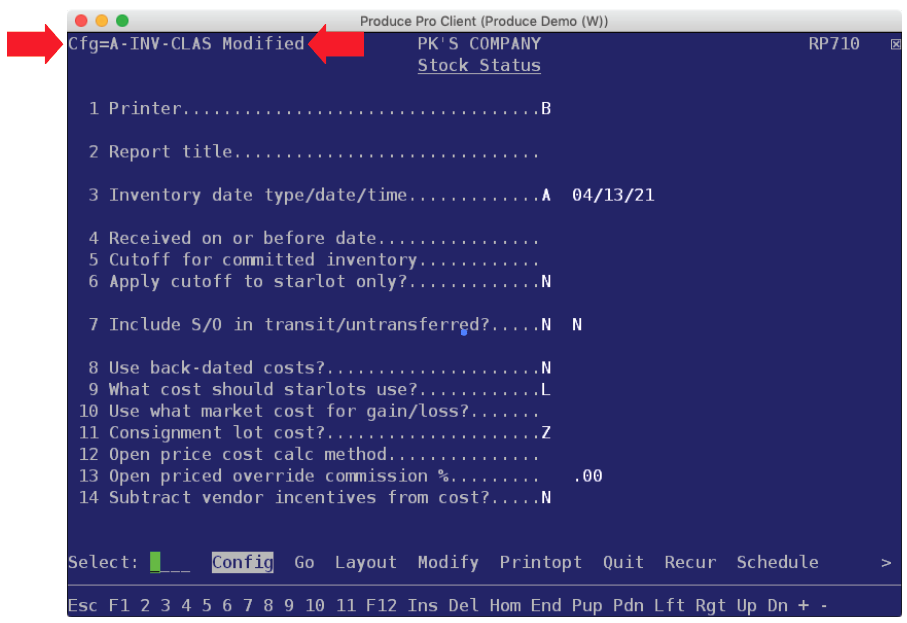 Changing configs