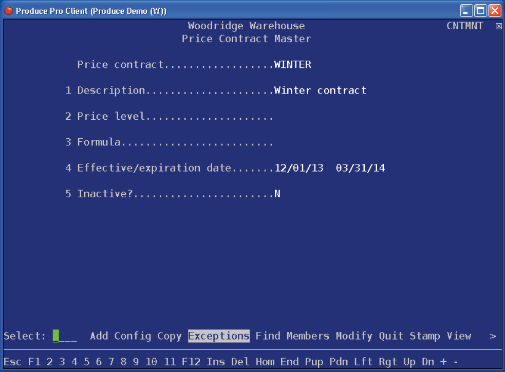 Invoke Add to set up a new master record for this contract. Complete ...