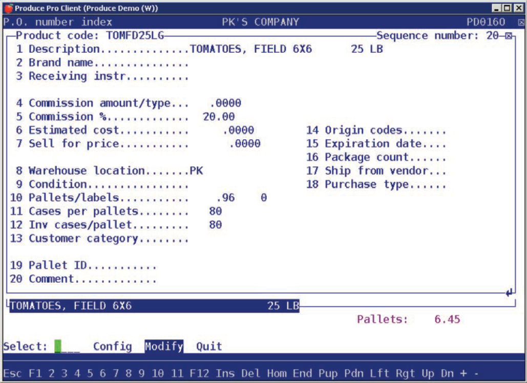 Move the cursor to the product’s line and type E (for Extra ). If you ...