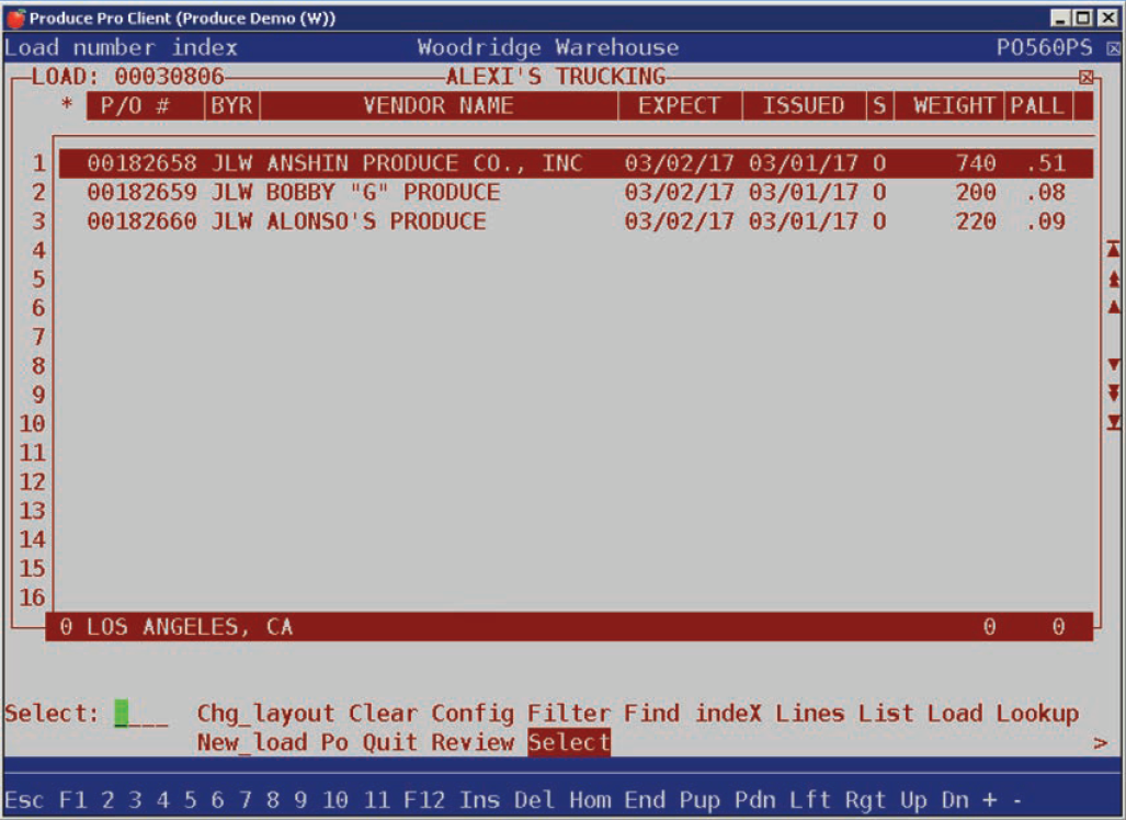 (For reference, the load number appears at the upper left corner, and ...