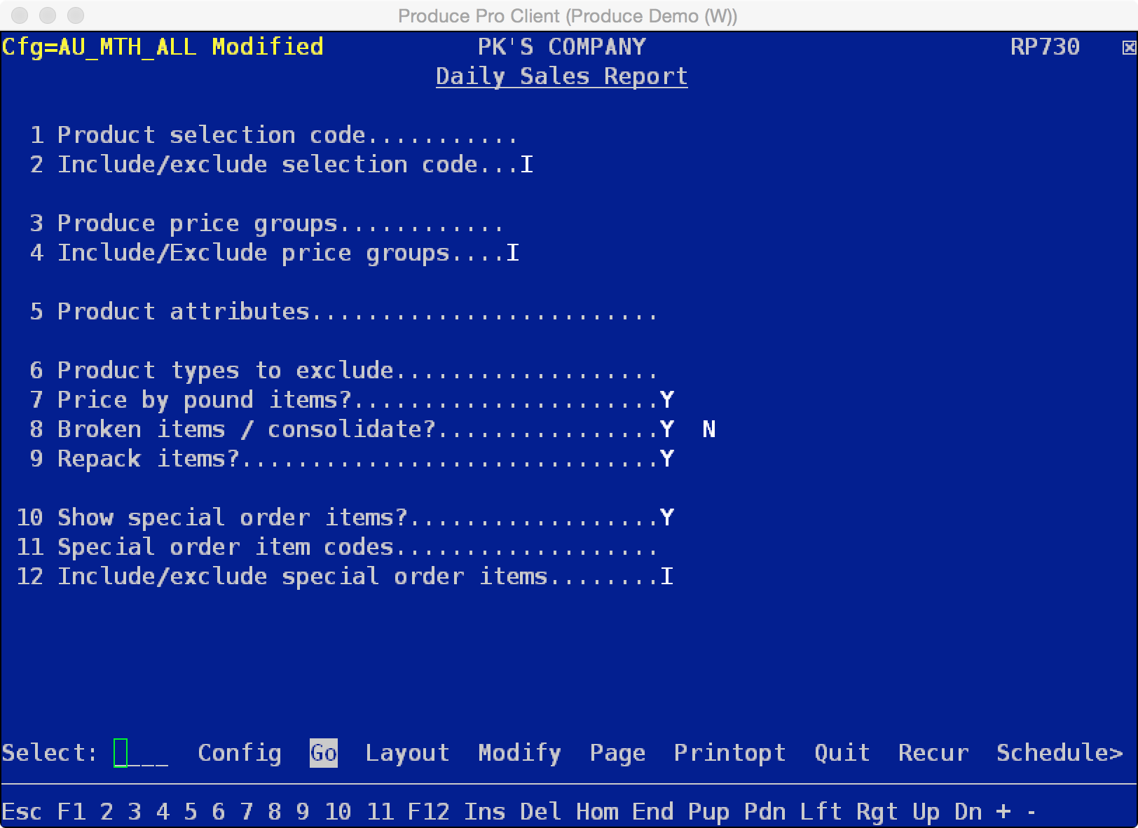 Product selection code — To focus on or exclude products that fall ...