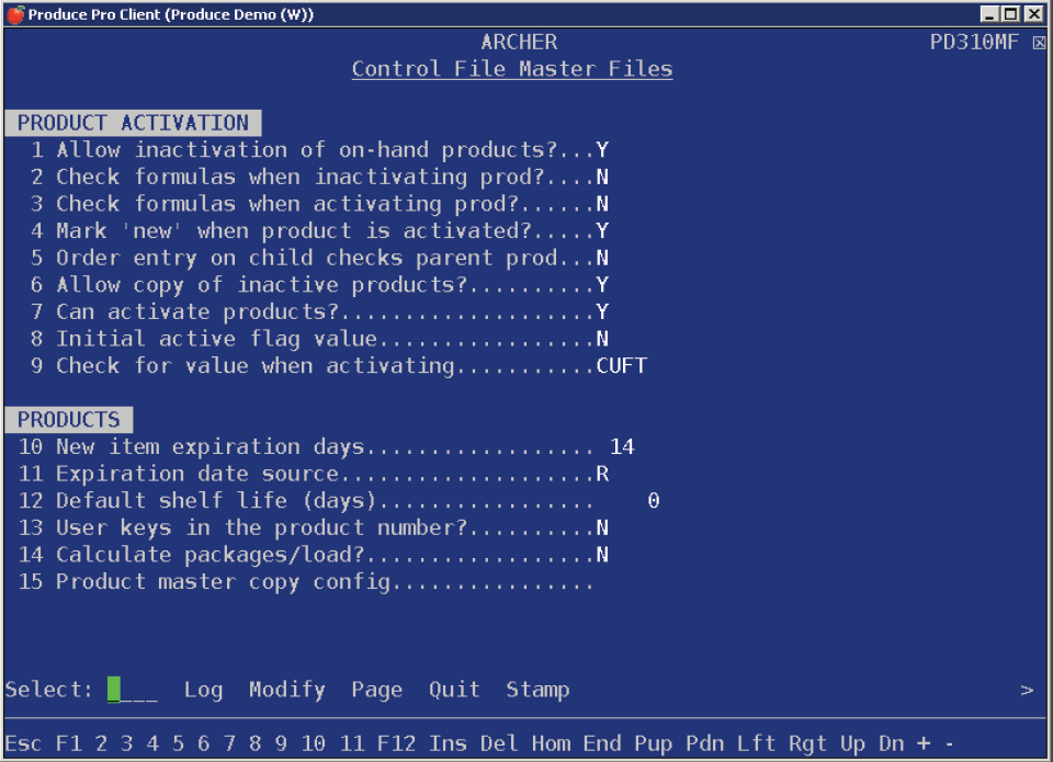 Adp Master Control File Product activation settings