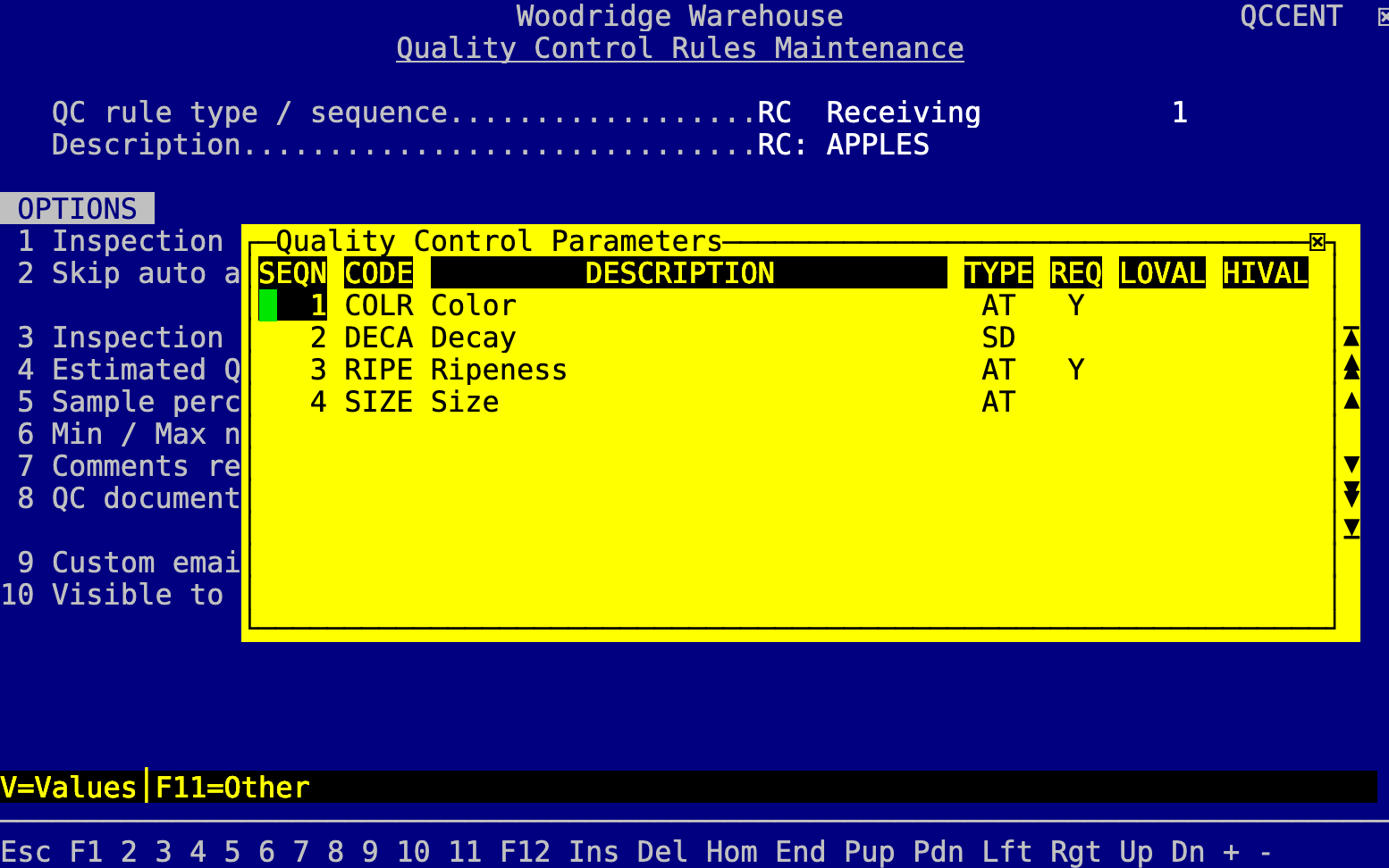 Press F11 and choose Add to key in new parameters: