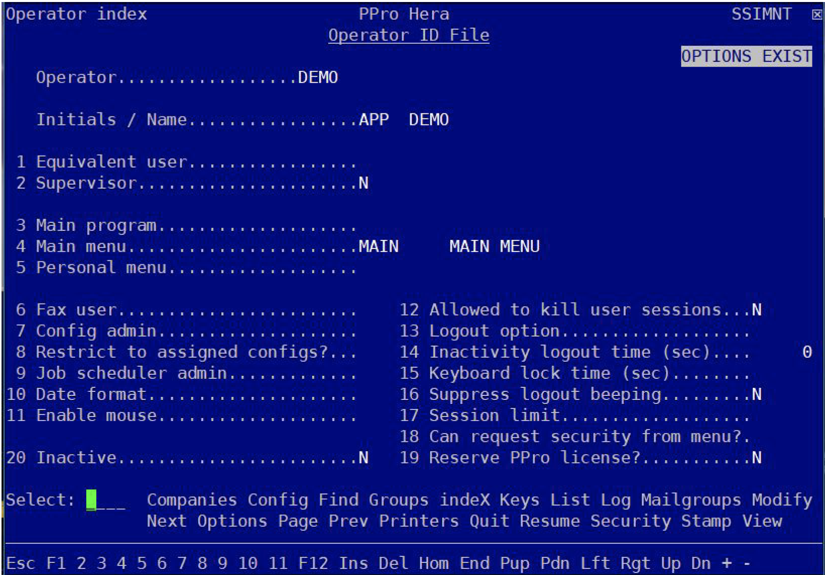 Operator Pro Software Step 2: Operator file
